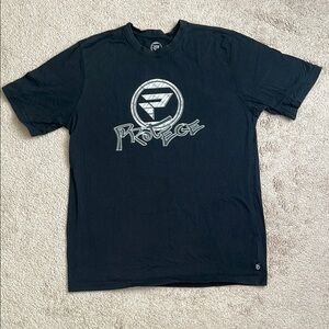 Black Short Sleeve Tee with Graphic Design